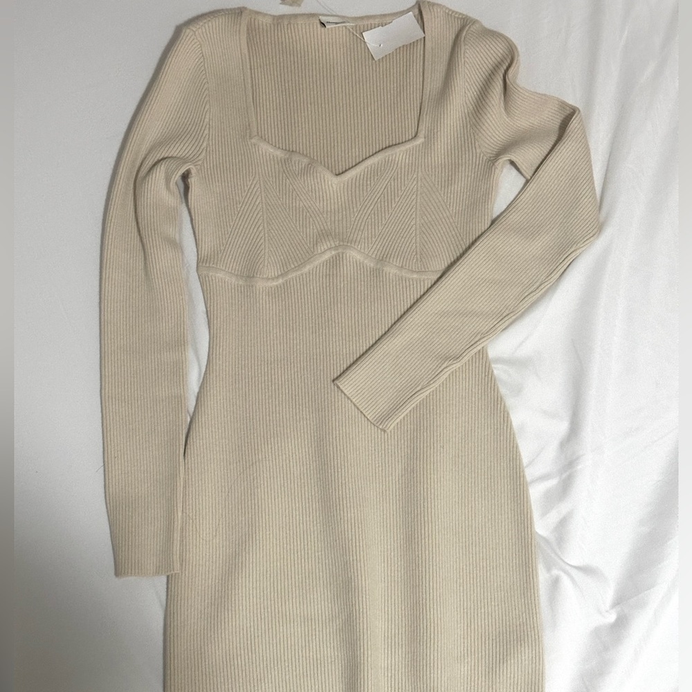 abercrombie mini sweater dress w sweetheart neckline